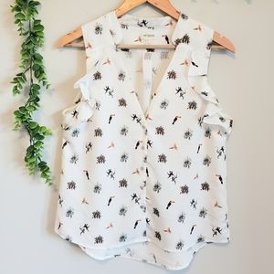 H&M Concious Collection Jungle Print Blouse